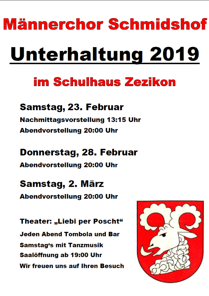 Unterhaltung Schmidshof 2019